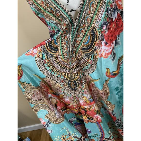 NWT COF Colors Of Fashion 3 Way Floral Embellished Maxi Dress O/S $299 - Picture 2 of 10